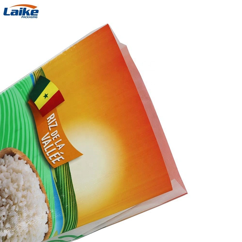 PP Woven laminated recyclable 25kg 50kg  polypropylene  bags of rice wheat flour
