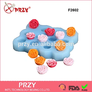 F2602 High Quality 16 holes flower Silicone fondant Molds Silicone Mold for cake decoration