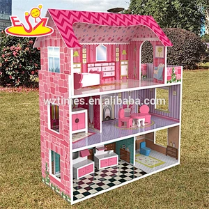 Großhandel neue prodyct holz puppenhaus suite spielzeug kreative diy holz puppenhaus suite spielzeug W06A235