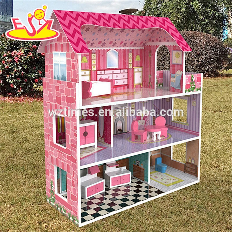Großhandel neue prodyct holz puppenhaus suite spielzeug kreative diy holz puppenhaus suite spielzeug W06A235