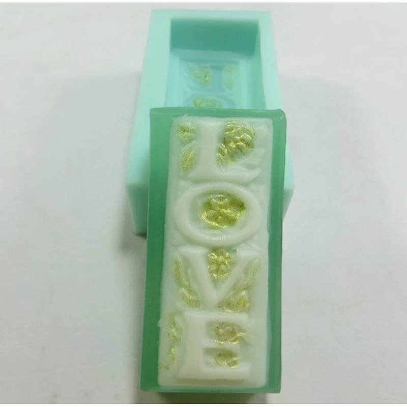 QT0031 LOVE alphabet rectangle soap molds handmade soap making moulds PRZY