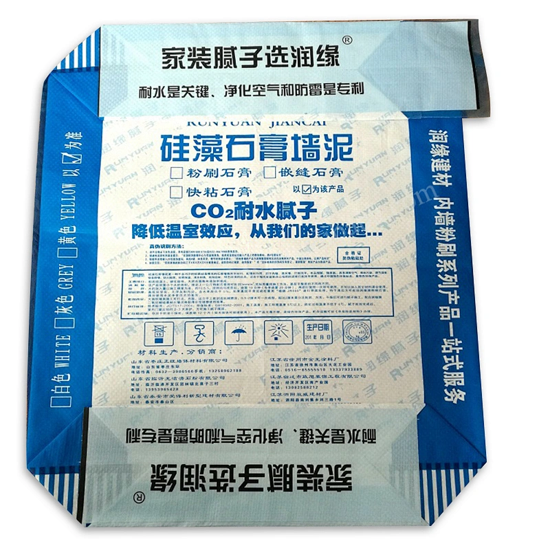 Sell well 25kg laminated pp woven cement bag with tile adhesive,dry mortar,wall putty powder