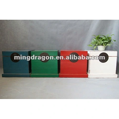 Chinese colorful Antique wooden boxes/chest