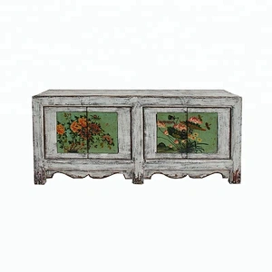 chinese antique reproduction lacquer oriental painted storage furniture