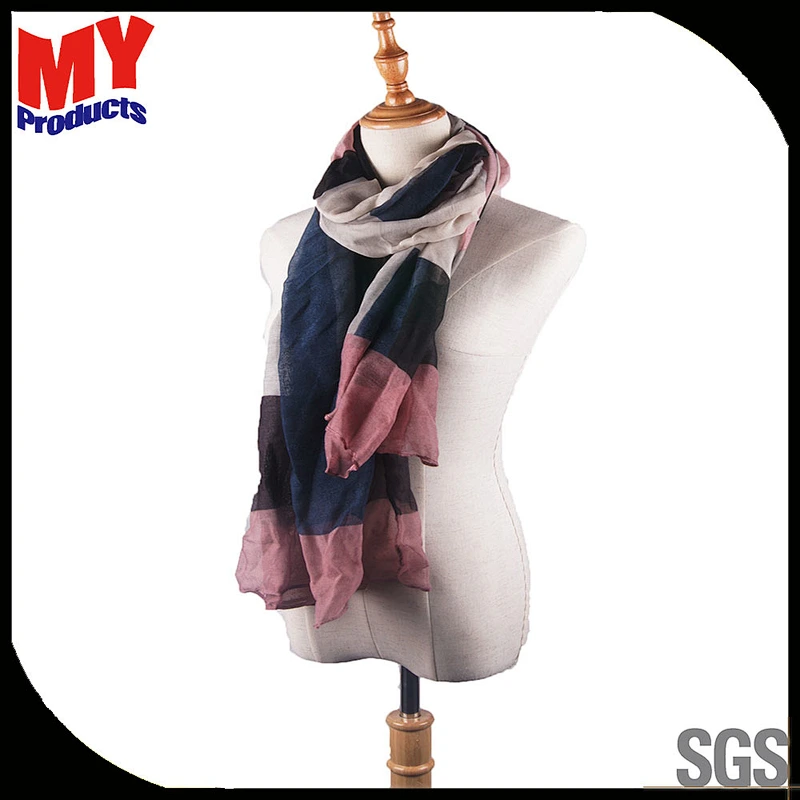 Digital New Ladies 100% Polyster simple good match scarf