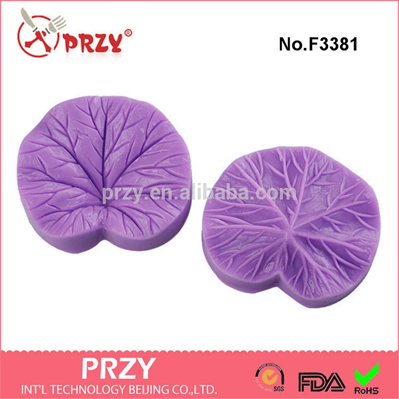 F3381 leaf shaped silicone cake mould silicone barking mold press mold