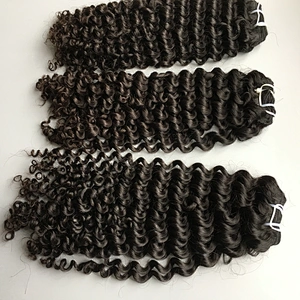 The best selling curly human hair raw indian hair unprocessed virgin cuticle aligned hair from india