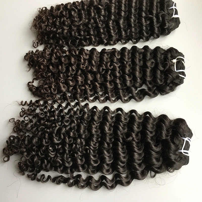 The best selling curly human hair raw indian hair unprocessed virgin cuticle aligned hair from india