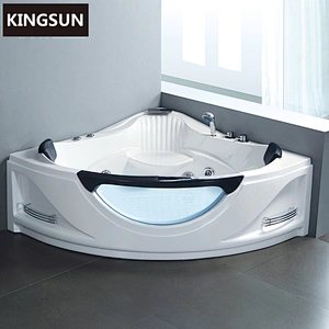 Guangzhou Acrylic Freestanding Jet Surf Combo Massage 2 Persons Wash Tub