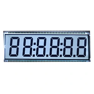 Custom big small 7 Segment monochrome display screen glass panel module TN LCD display