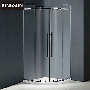 sanitary shower clear tempered glass cheap shower cubicles with contact wheel