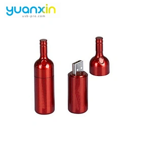 Novelty Products Red Wine Bottle Usb Flashdisk Usb Flash Stick With Personalized