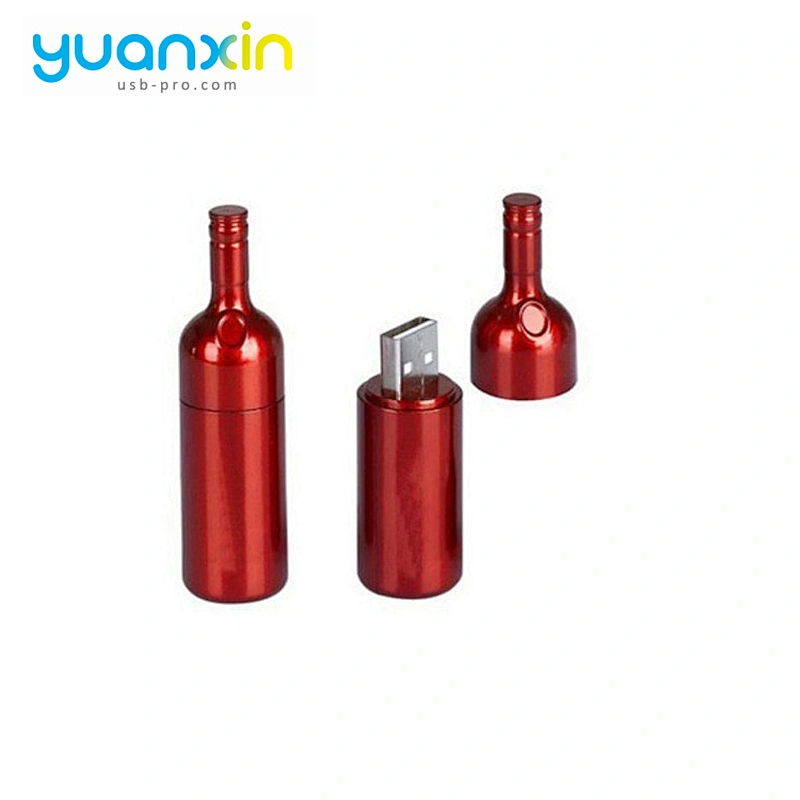 Novelty Products Red Wine Bottle Usb Flashdisk Usb Flash Stick With Personalized