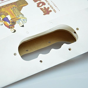 China hot sale paper bag with handle for rice packing