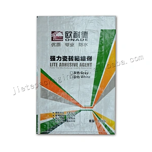 Customized white plastic bopp laminated and printed pp woven cement bag 20kg