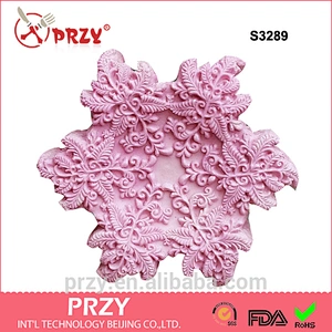 S3289 new coming Lace Snowflake silicone soap mold christmas silicone molds for baking snowflake