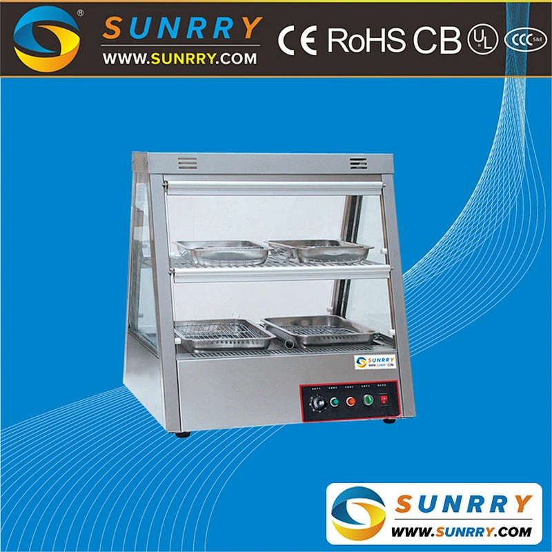 Table top electric 4 dishes 2 layers food display case and food warmer display bar with humidity convenction system