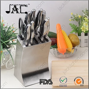 Stainless Steel Butcher Knife Set include Acrylic Stand