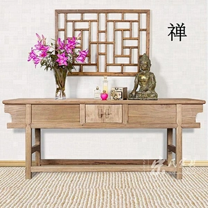 wholesale rustic reclaimed solid wood pine console table furniture