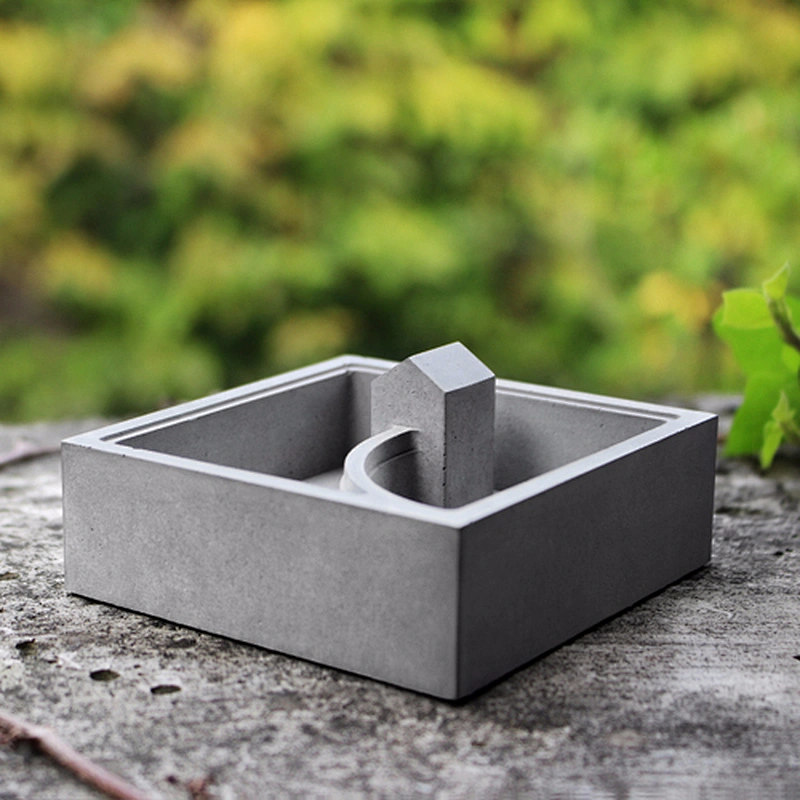 S9056 silicone molds concrete moss mini small house muti-meat flower planter mould desktop Decoration cement mold