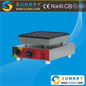 2018 hot sell electric poffertjes grill maker single plate for 25 pcs poffertjes grill(SUNRRY SY-WM47A)
