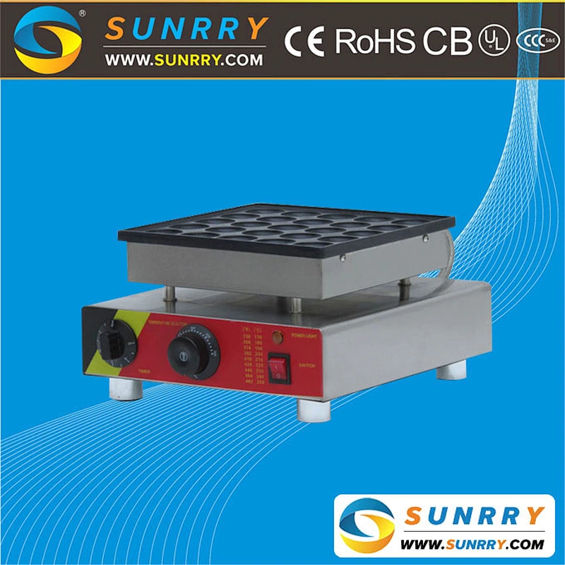 2018 hot sell electric poffertjes grill maker single plate for 25 pcs poffertjes grill(SUNRRY SY-WM47A)