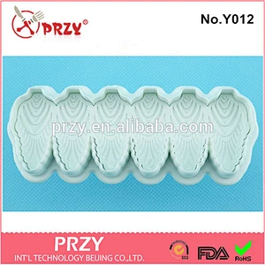 Eco-friendly Y012 plastic fondant plunger cutters