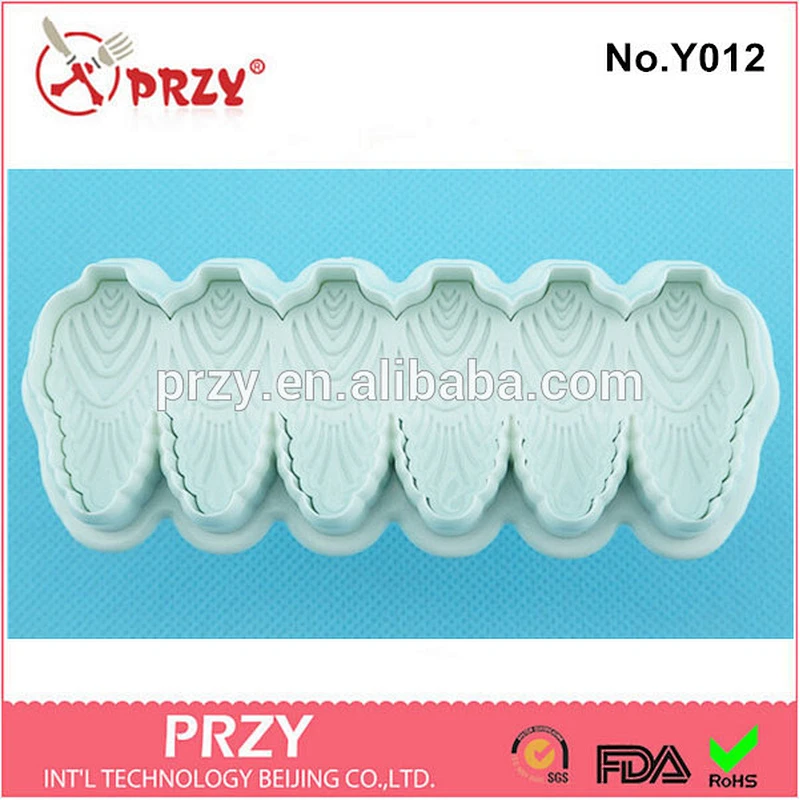Eco-friendly Y012 plastic fondant plunger cutters