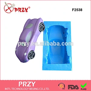 F2538 car shape mold, cute car silicone mold, car shape fondant mold