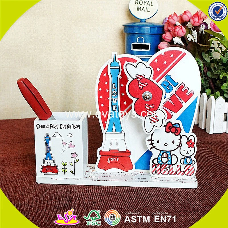 wholesale baby wooden brush pot with musical box fashion kids wooden brush pot with musical box W02A036