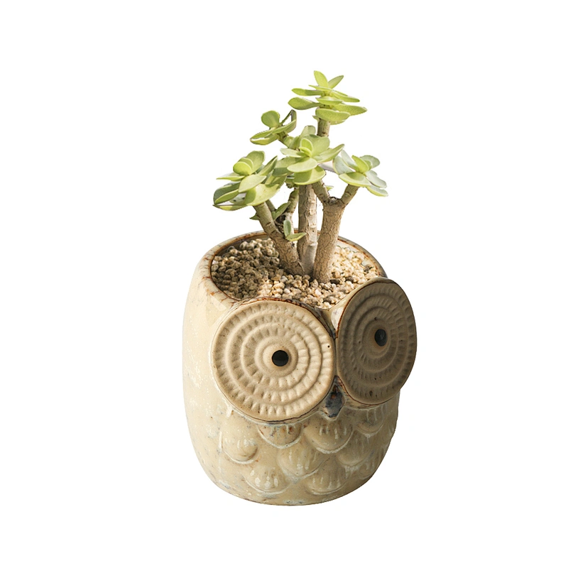 Cement mini  Owl flower pot Mold silica Concrete personality Vase pot molds for ceramics office decorations
