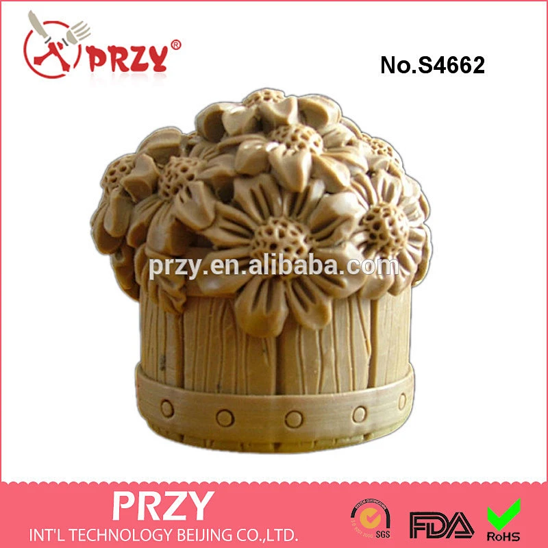 S4662 Baskets soap mold 3D silicone baskets soap mold high quality silicone mold