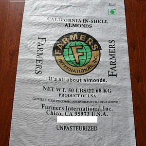 50lbs white pp woven seed nuts packaging bag for almonds,sunflower seed,corn