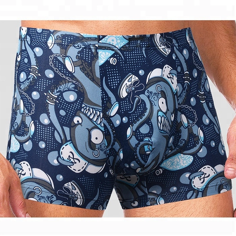 Top Quality OEM Wholesale Men's Underwear Printed Cotton Boxer