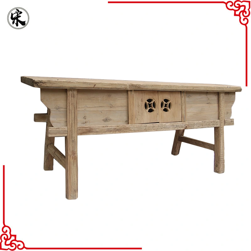 factory price of natural wood color chinese antique console table