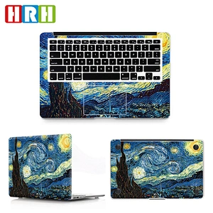 custom 3m vinyl full body laptop skin covers for inside and outside palm guard for macbook