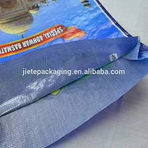 transparent polypropylene pp woven rice sacks bags with handle 30kg 10kg