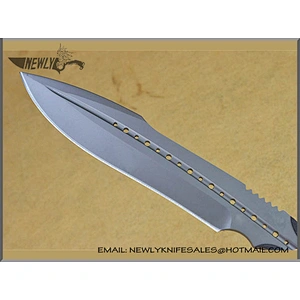 Good Quality G10 Handle Granite-wash Blade D2 Steel Tactical Knife Rescue Cutter