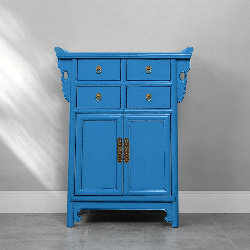 chinese antique solid wood shabby chic cabinet