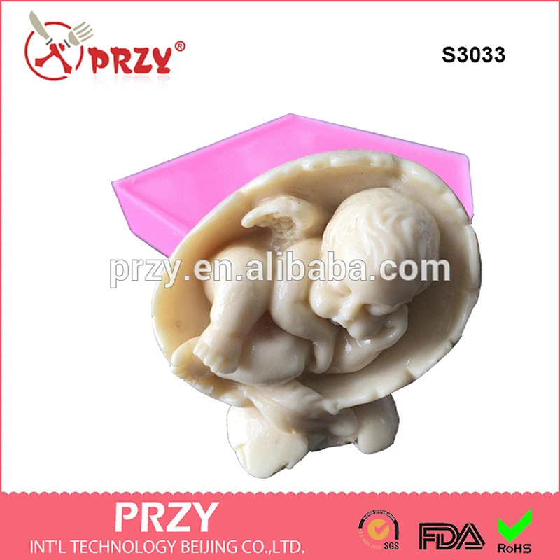 S3033 sleeping angel baby silicone soap mold candle mold for soap making