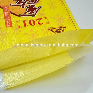 Accept custom order and gravure printing surface handling pp woven bags for rice packaging 25kg