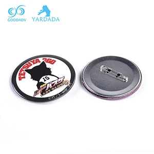 Chinese manufacturer cheap custom logo tin pins / button badge