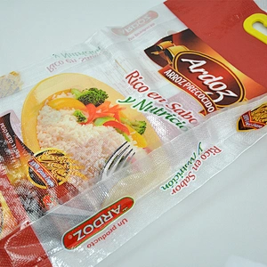 Wholesale custom pp woven rice bags with handle 5kg 10kg