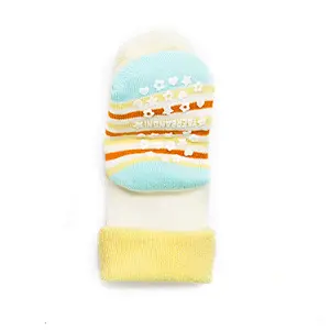 Autumn Winter wholesale kids manufacturers Newborn non slip floor lovely cartoon cat bear coral velvet Baby shoe Socks