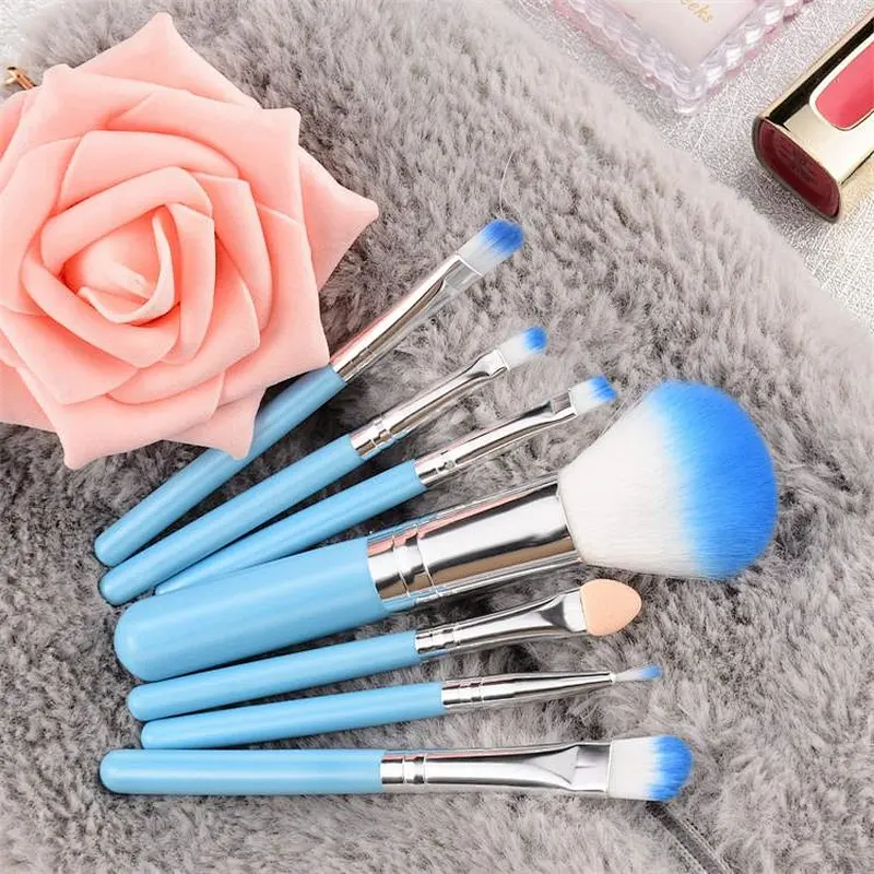 7pcs small professional makeup Brushes set for Foundation Concealer Lip Eyebrow Eyeline Eye shadow Cosmetics