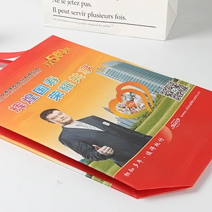 Red reusable grocery custom shopping bag manufacturers