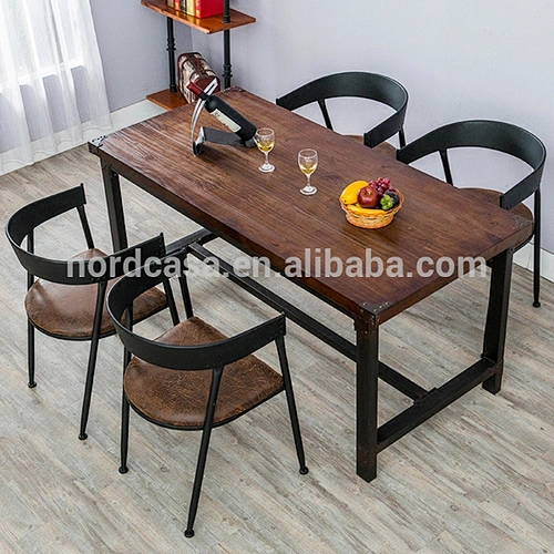 french antique Industrial Restaurant Dining Table, Restaurant Dining Table, Dining Table With 4 Chairs