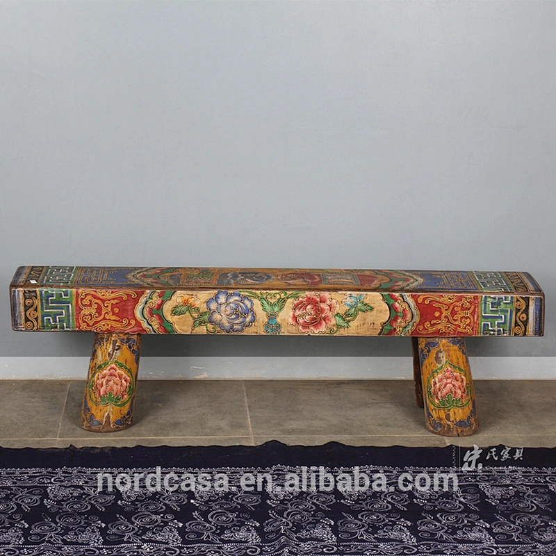 hand painting chinese antique style garden bench