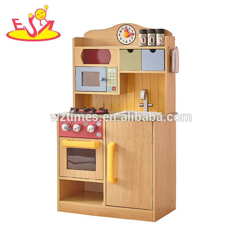 Kinder des neuen Entwurfs, die Spielwaren Holzspielzeugküche für Verkauf W10C328 kochen
