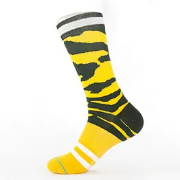 high quality fashion sports tiger stripe crew street socks